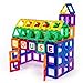 Playmags Magnetic Tile Building Set: Exclusive Educational Clickins – 80-Pc. Kit: 40 Super Strong Clear Color Magnet Tiles Windows & 40 Letters & Numbers – Stimulate Creativity & Brain Development
