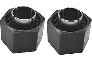 NBWOAL Collet And Nut replace (1/​​2-inch) 12.7mm for Dewalt DW6212 DW618 DW616 router 2 packs