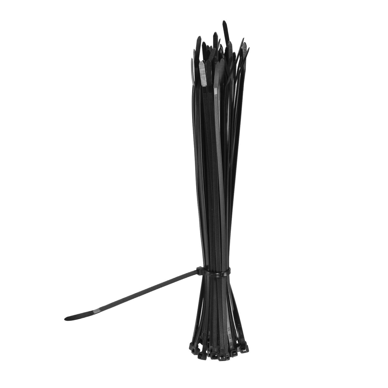 DTGN 15.75"x0.2"(LxW) Tie Wraps - 25Pack - Good for Furniture Electronic Equipment - Self-Locking Cable Zip Ties - Black