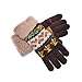 YAN & LEI Women's Cute Hearts and Trees Knitted Winter Gloves with Roll Up Cuffs