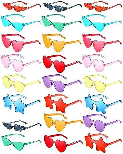 Amazon.com: Fiada 16 Pcs Irregular Rimless Sunglasses  display picture 3