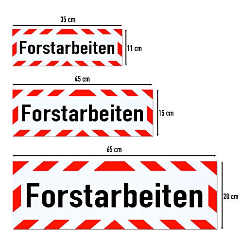 Magnetschild Forstarbeiten | Schild magnetisch | mehrere GröÃen lieferbar (35 x 11 cm) – Bild 5