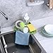 Kitchen sink caddy sponge holder scratcher cleaning brush holder sink organizer(Green)