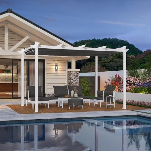 PURPLE LEAF 10x13 Retractable Pergola Review: Durable Aluminum Frame with Sloped Roof image 26