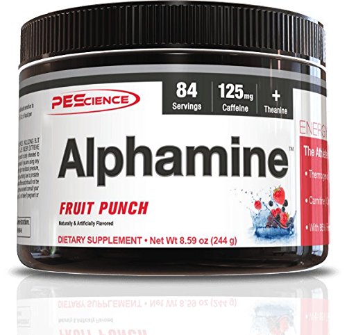 PEScience Alphamine Versatile Thermogenic Energy Powder, Fruit Punch, 8.59 Ounce