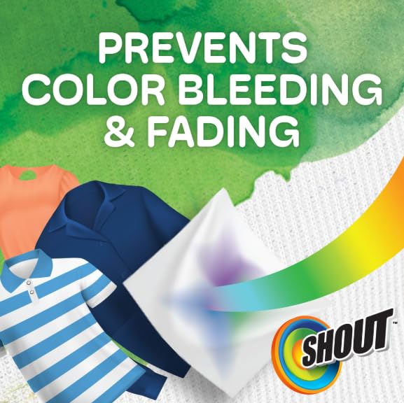 SHOUT COLOR CATCHER SHEETS FOR LAUNDRY, ALLOW MIXED WASHES, PREVENT COLOR RUNS AND MAINTAIN ORIGINAL CLOTHING, 24 COUNT (PACK OF 1)