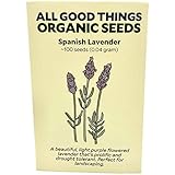 Spanish Lavender Seeds (~100): Certified Organic, Non-GMO, Heirloom, Open Pollinated Seeds from the United States