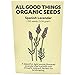 Spanish Lavender Seeds (~100) by All Good Things Organic Seeds: Certified Organic, Non-GMO, Heirloom, Open Pollinated Seeds from the United States