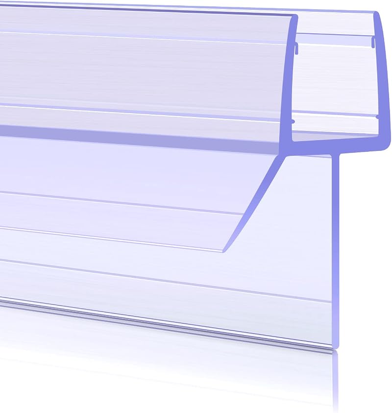 Sarmeley Shower Screen Door Seal Strip 4Pcs 4-7mm Glass Curved Straight 16mm