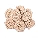 Tinksky Burlap Flowers Burlap Roses Hessian Jute Flower Rustic Vintage Rose for Christmas Wedding Embellishments DIY Bouquets Mother's Day Decoration Valentine's Day gift , Pack of 6 (Jute Color)