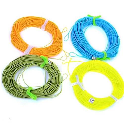 Isafish Fly line Weight Forward Floating Line With Welded Loop WF-7F (2F,3F,4F,5F,6F,7F,8F) 100FT Fly Fishing Line Blue