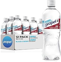 Propel Black Cherry, Zero Calorie Sports Drinking Water with Electrolytes and Vitamins C&E, 16.9 Fl Oz(Pack of 12)