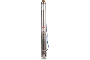 SHYLIYU Deep Well Pump Submersible Well Pumps 4" OD Pipe 110V/60HZ 0.75KW 1.0HP Stainless Steel Well Pump 1.25" Outlet Submer