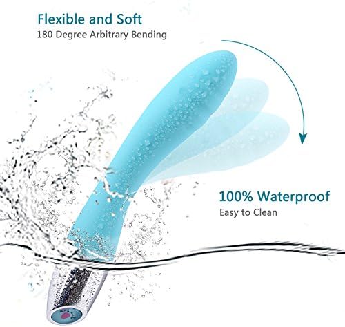 Handheld Wand Massager - 100% Waterproof - Memory Function - Arbitrary Bending - 10 Powerful Speeds - USB Magnetic Charge - Suitable for Carrying When Traveling.（Blue）