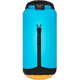 Sea to Summit eVac UL Compression Dry Bag, 8 Liter, Atoll Blue | Ultralight air-permeable compression dry bag with a non-PFC DWR finish evenly compresses gear for backpacking and travel