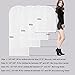 homeminda Garment Bags for Long Dresses,60in Clear Hanging Lightweight White Breathable Dust Proof Covers with Study Full Zipper for Clothes Storage Closet Pack of 6