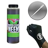 Super Clean 100% Cold Pressed Neem Oil, 8 Oz + Gloves & Pipette
