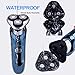 Hatteker 4 in 1 Electric Razor for Men Rotary Shavers Electric Shaver Waterproof Facial Brush Precision Trimmer Nose Trimmer CordlessUSB Rechargeable Birthday Gifts Anniversary Gifts Fathers Day Gift