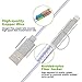 Dimco 2 in 1 USB Charging Cable - Compatible with Lightning cable iPhone charger - Micro USB cable Android charger - works with iOS Android Devices - Nylon Braided Phone Charger Cord - 2 Pack (3.3 ft)