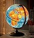 Electric Illuminated Orion Relief World Globe Detailed Educational Geographic Learning Toy Sturdy Non Tip Base Interior Light 12 Inch Diam