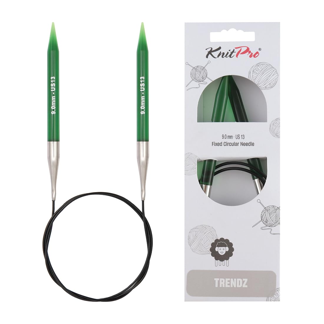 KnitPro Trendz Fixed Circular Needles 47" (120cm) | 9.00mm