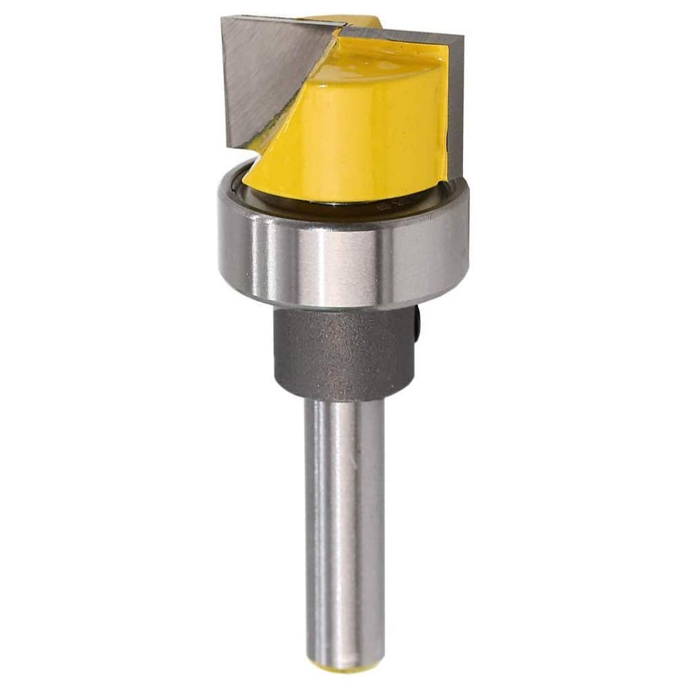 Bestgle 1/4 Inch Shank Flush Trim Hinge Mortising Template Router Bit Woodworking Tool Milling Cutter Bit 3/4"W X 7/16"H