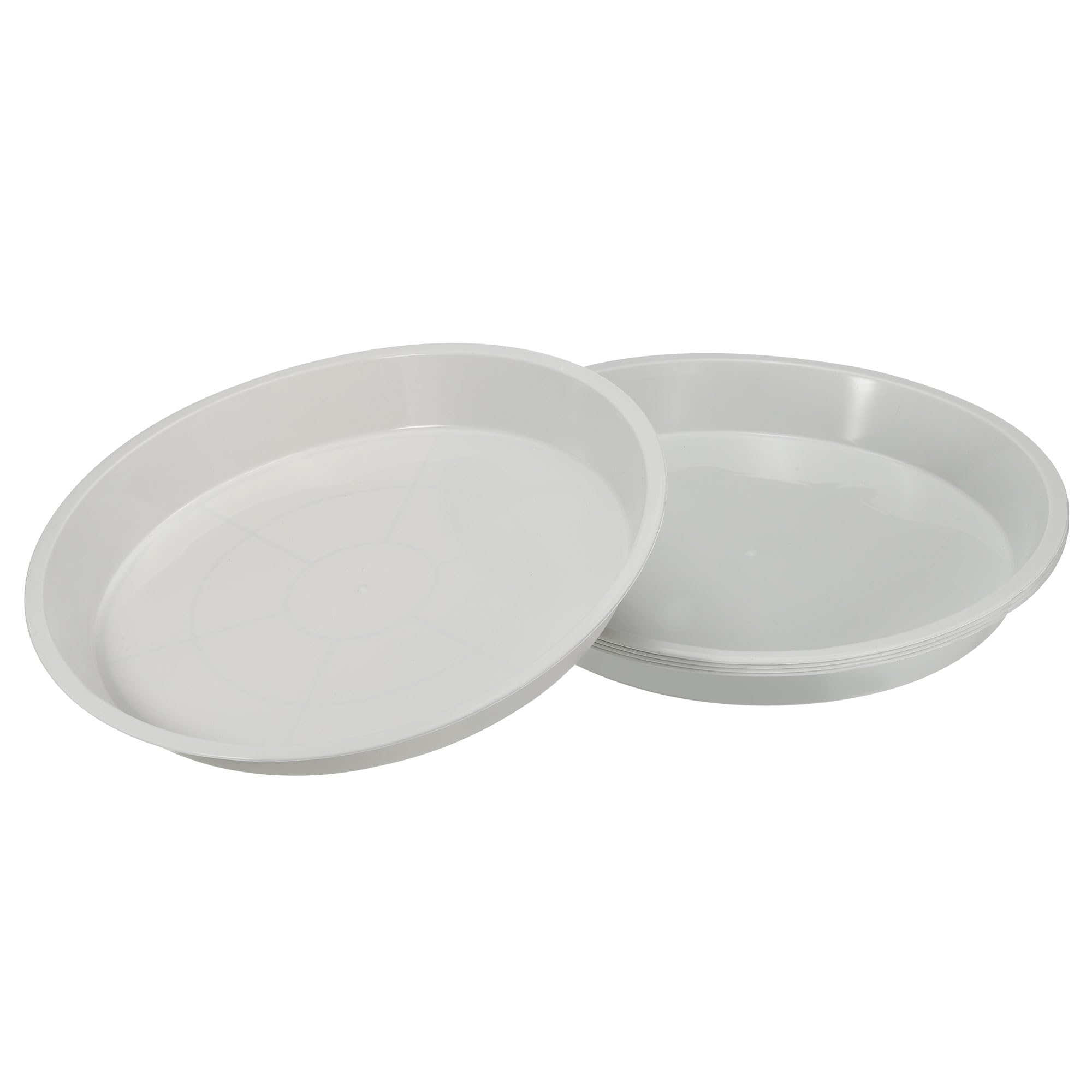 M METERXITY 5 Pack Planter Saucers - Plastic Plant Tray Flowerpot Drip Trays Round Apply to Outdoor/Garden (10.6 Inch/ 27cm, White)