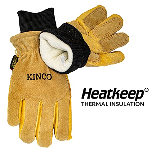 Kinco Premium Leather Work and Ski Gloves with Nikwax Waterproof Wax