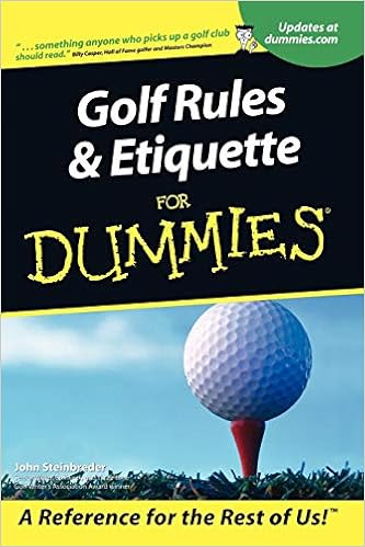 Golf Rules And Etiquette For Dummies Steinbreder John 9780764553332 Amazon Com Books