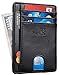 NapaWalli RFID Blocking Minimalist Genuine Leather Slim Front Pocket Wallet U (Alaska Black)