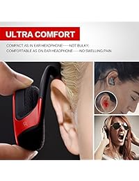Auriculares deportivos inalámbricos Bluetooth 4.2, auriculares estéreo HiFi con micrófono, funda, 12 horas de reproducción (ligeros, cómodos y de rápido emparejamiento)