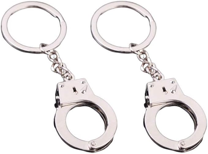 Heallily 2 Stk Metall Valentinstag Schlusselbund Bff Besten Freunde Schlusselanhanger Handschellen Schlusselring Silber Amazon De Bekleidung