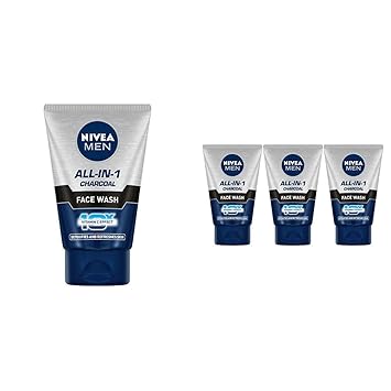 nivea men all in 1 charcoal face wash