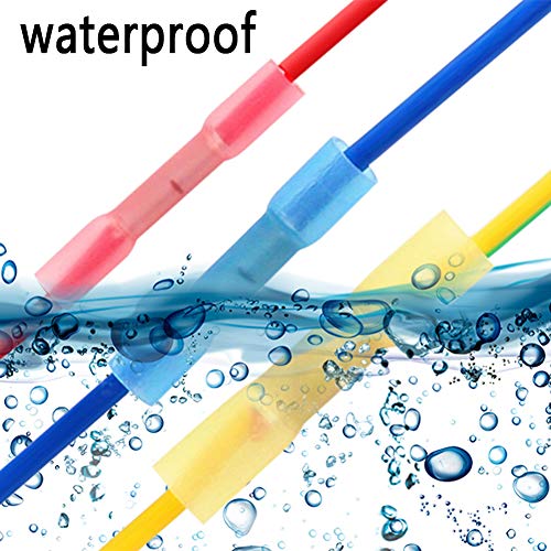 Studyset 300Pcs 22-10Awg Heat Shrink Insulated Butt Crimp Splice Wire Connector Terminals
