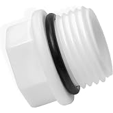 3/4 Inch Male Threaded Plug -0.75 Inch PVC Pipe End Cap - End Cap Connector Plug - Sch 40 MNPT 3/4 PVC Pipe Fittings for Plumbing Water Line 1 PC in a Pack- White