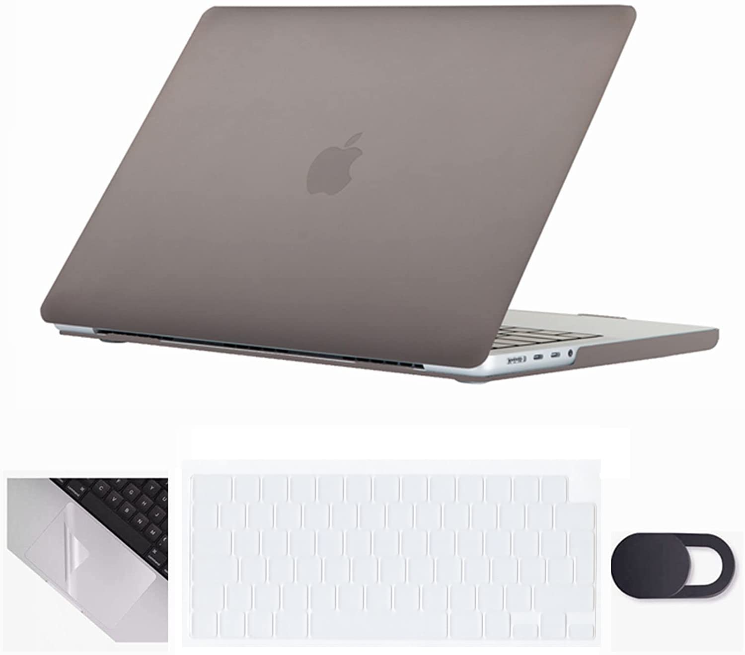 Se7enline Compatible with 2024 2023 2022 2021 MacBook Pro 16 inch Case Hard Laptop Cover for A2991 A3403 A2780 A2485 M4 M3 M2 M1 & TPU Keyboard Cover & Webcam Cover & Trackpad Protector,Gray