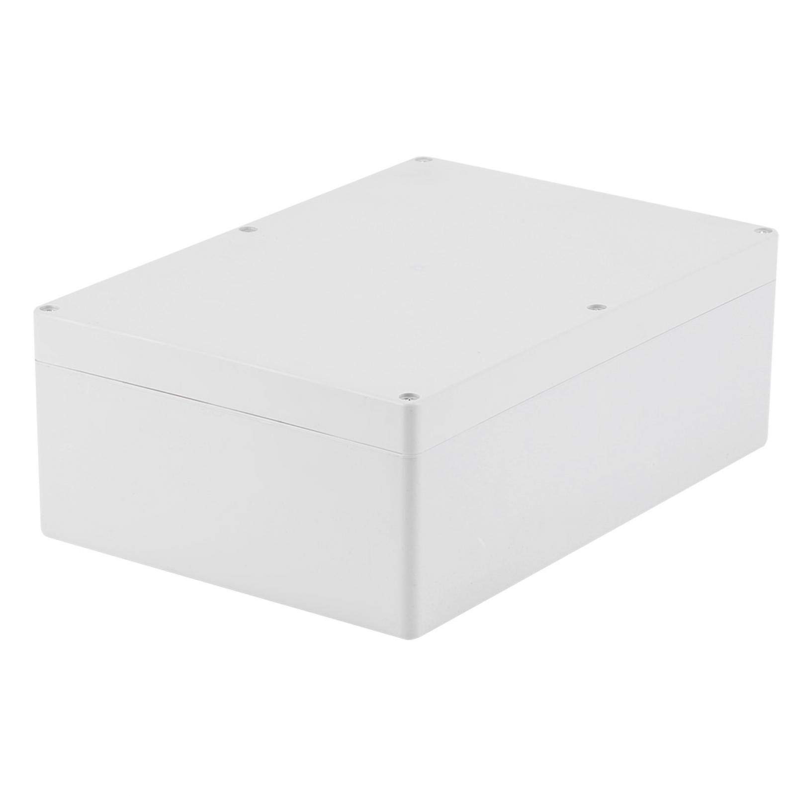 IP65 Waterproof Junction Box,White Universal Electric Project Enclosure,10.3 x 7.3 x 3.7inch,DIY Electrical Project Case,with 6 Screws