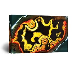 Canvas Wall Art Inner Feature of Stones Print Gallery Wrap Modern Home Decoration Ready to Hang - 12x18 inches