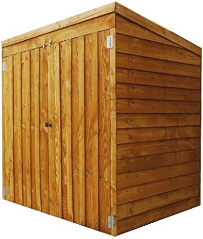 1 Durchschlag 4 8 X 3 Wert Holz Gartenhaus Pultdach Rasenmaher Schuppen Mit Flugelturen Amazon De Garten