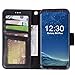 Arae Case Compatible for Samsung Galaxy S8+ / S8 plus, [Wrist Strap] Flip Folio [Kickstand Feature] PU leather wallet case with ID&Credit Card Pockets (NOT for galaxy s8) (Black)