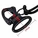 Outdoor Survival Airsoft Paintball 1 Inch Metal Snap Shackle Tactical Clip for Sling and Paracord Bracelet, Black, 2 Pack