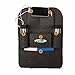 M'Baby 1pc Car Backseat Organizer Woolen Felt Seat Pocket Protector Storage for Bottle, Tissue Box, Toys (Black)