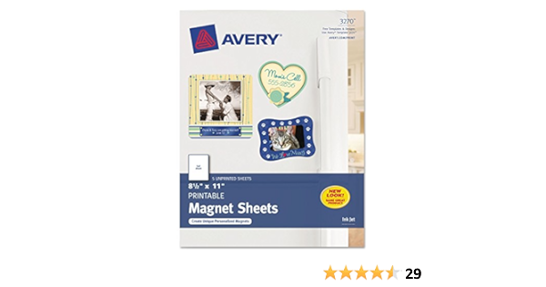 avery printable magnet sheets
