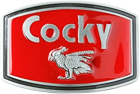 YHNHKA Cocky Die Cast Chrome Finish Metal Belt Buckle