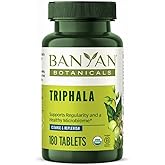 Banyan Botanicals Organic Triphala Tablets - Gentle Daily Digestion & Colon Cleanse Support - Amla, Haritaki, Bibhitaki - Healthy Elimination, Detox & Gut Microbiome - 180 Tablets - Non-GMO, Vegan