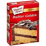 Duncan Hines, Classic Cake Mix, Butter Golden, 15.25oz Box (Pack of 4)