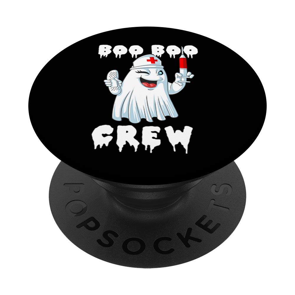 Cute Boo Boo Crew Ghost | Halloween Nurse PopSockets Grip and Stand for Phones and Tablets