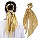 Scarf Scrunchies Women Hair Ties - Hair Scarves Scrunchys Bow Leopard Ribbon Scrunchy with Tails For Thick Hair No Crease Accessories Soft Ropes Ponytail Holder with Designs Long Ponytail