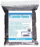 LavenderLove French Lavender Flowers USDA Organic Dried Culinary Lavender 4oz