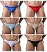 YuKaiChen Men's Briefs Underwear Low Rise Sexy Ice Silk Bikini Briefs 6 Pack Mixed Color US M+(Tag CN 2XL)